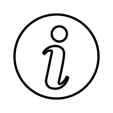 Mobil uygulama tasarımı için düz bilgi simgesi. Düz vektör çizimi. Çevrimiçi iletişim