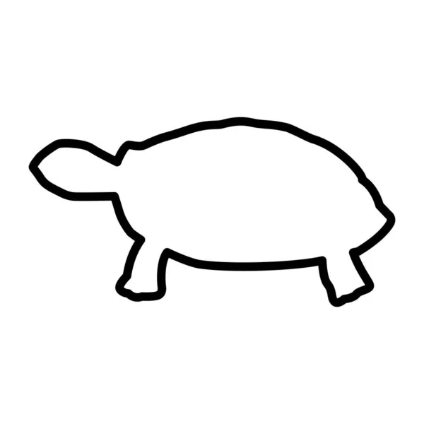 Sköldpadda Ikonen Abstrakt Stil Vit Bakgrund Vektorikon Set Beskrivning Vektoruppsättningen — Stock vektor