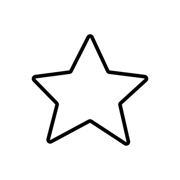 Flat Star Icon Line Concept Design Concept Flat Vector Illustration —  Vetores de Stock