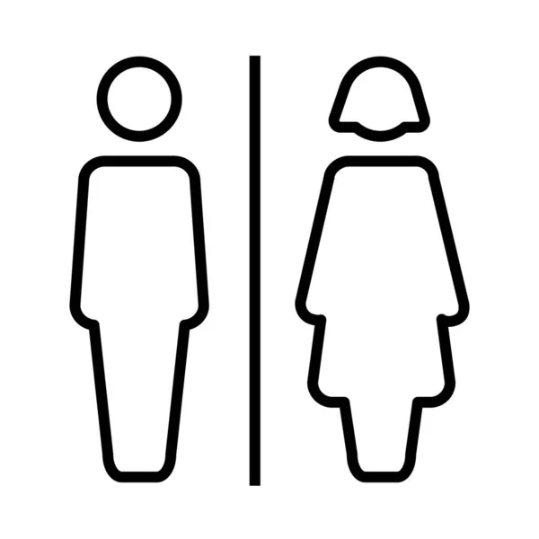 男性と女性のアイコンのシルエット男の子と女の子のアイコンやバッジのベクトルイラスト — ストックベクタ