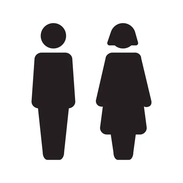 Icône Homme Femme Icône Garçon Fille Illustration Vectorielle Badge — Image vectorielle