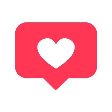 Dekorasyon tasarımı için kalp simgesi gibi düz simge Vektör grafik illüstrasyonu