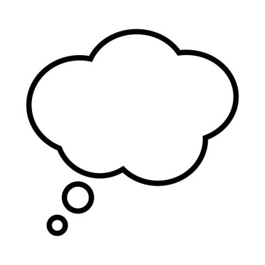 Işık arkaplan üzerinde çizgi düşünce simgesi olan simge. Düz vektör çizimi. Beyin fırtınası, fikir tartışması konsepti. Çizgi film vektör çizimi. Simge simgesi.