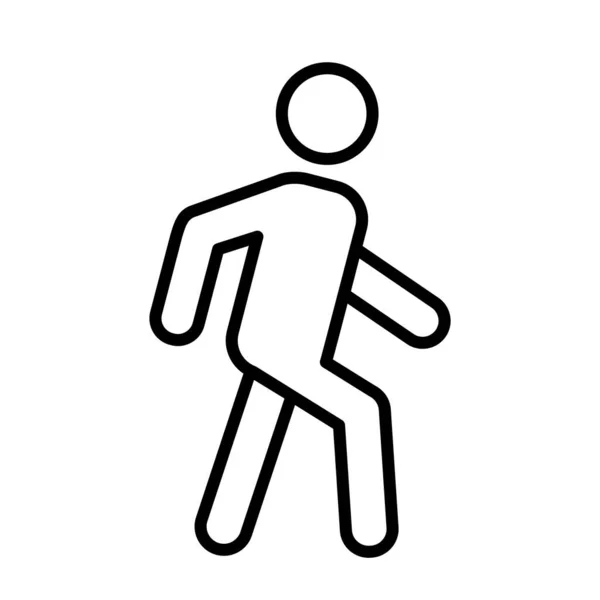 Walk Vector Icon Silhouette Isolated Background Vector — Stock Vector