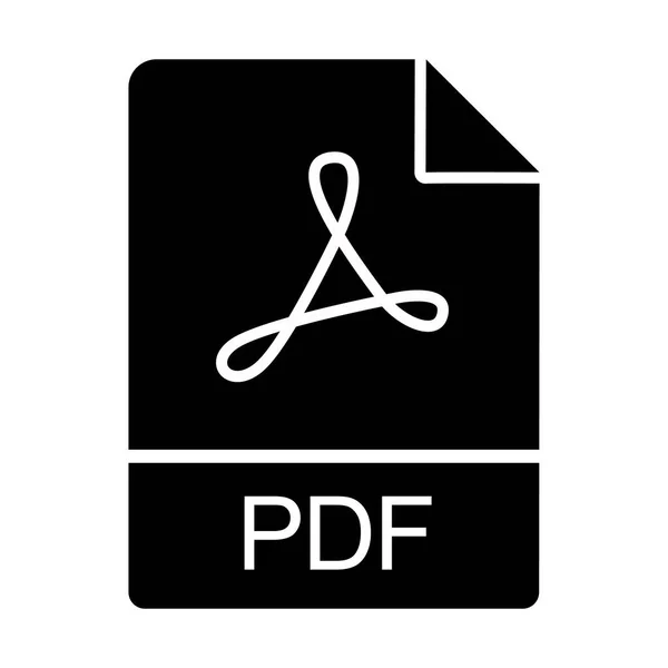 Digitales Pdf Dokument Icon Isoliert Auf Schwarz Weiß Vektorgrafik — Stockvektor