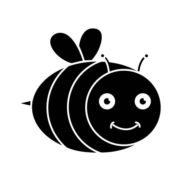 Cartoon Biene Symbol Isoliert Auf Weißem Hintergrund Vektor — Stockvektor