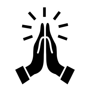 Dua et de ikon vektör elleri dua simgesinde katlanmış dua vektörü simgesinde izole edilmiş olsun.