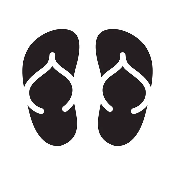 Flip Flops Isoliert Icon Design Isoliert Auf Weißen Flachen Stil — Stockvektor