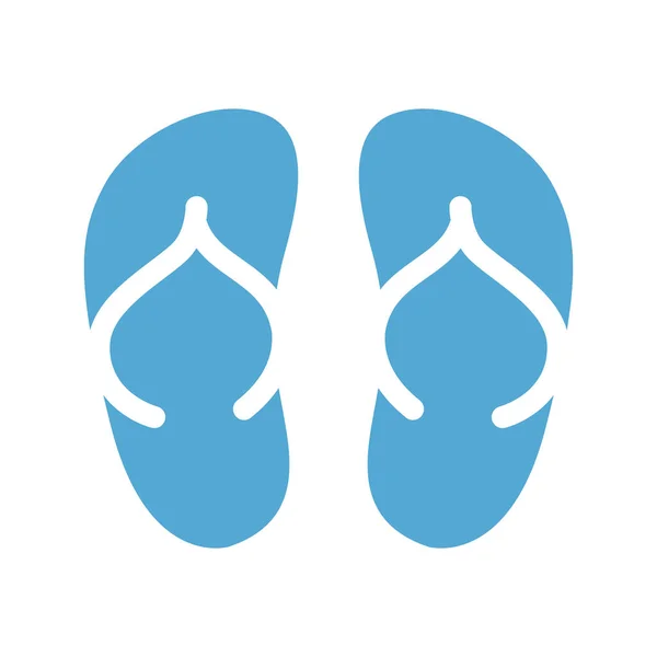 Flache Sandalen Flip Flops Isoliert Icon Design Isoliert Auf Weißem — Stockvektor