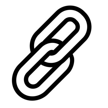 Beyaz arkaplanda izole edilmiş bir bağlantı vektör simgesi