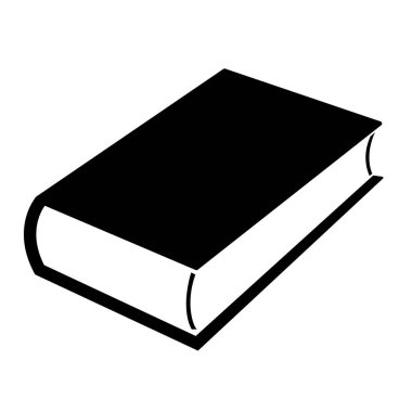 Kitap Simgesi beyaz arkaplanda izole edildi. Eğitim Vektörü