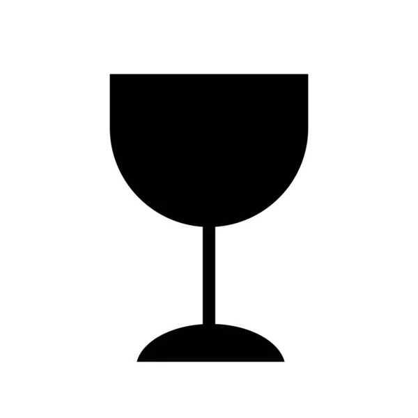 Linha Vidro Vinho Ícone Vetor Ilustração Isolado Branco —  Vetores de Stock
