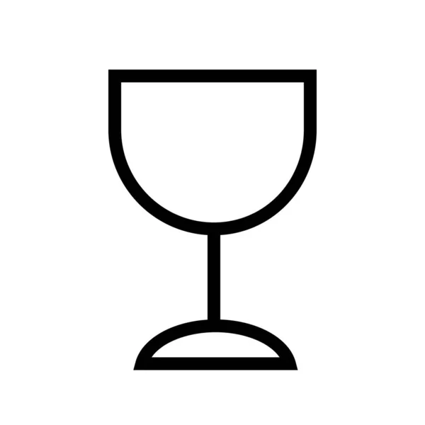 stock vector wine glass line icon vector illustration isolated on white