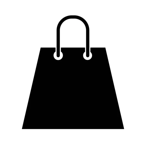 Icona Della Shopping Bag Vuota Isolata Sfondo Bianco Icona Dell — Vettoriale Stock