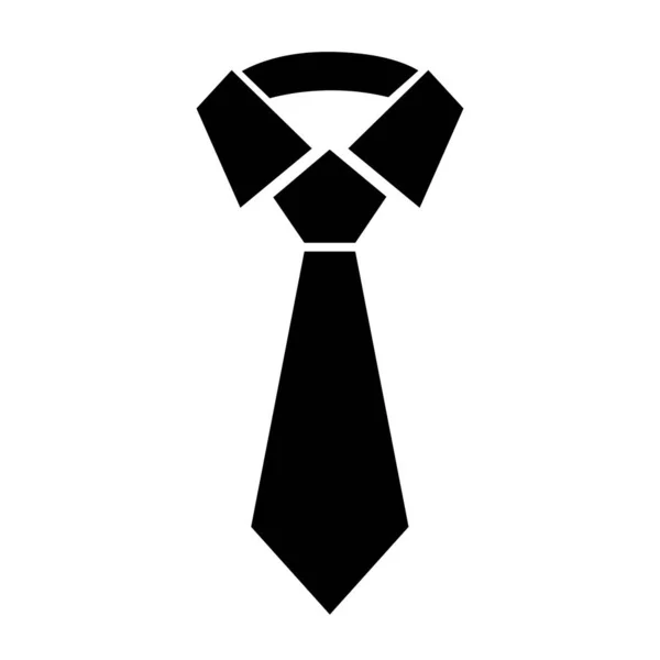 Γραβάτα Εικονίδιο Γραβάτα Και Ντεκολτέ Σύμβολο Επίπεδη Διάνυσμα Εικονογράφηση — Διανυσματικό Αρχείο