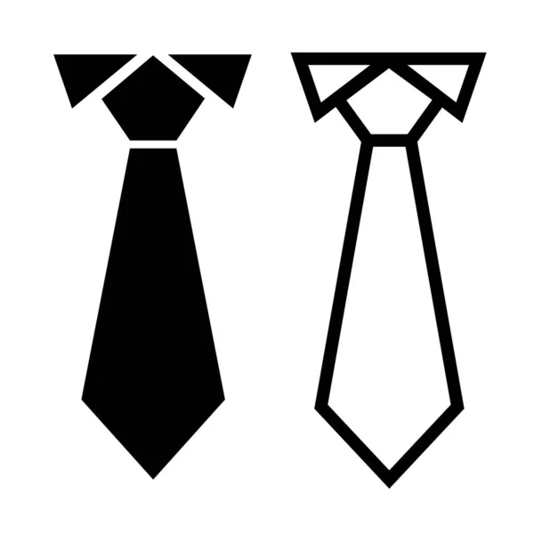 Krawattensymbol Vektor Isoliert Flat Vector Illustration — Stockvektor