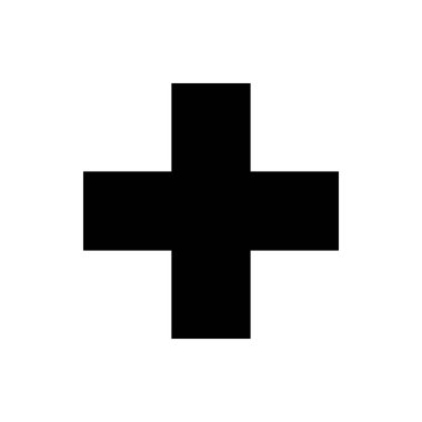 Eczane artı vektör kabartma renk silueti beyaz üzerinde izole