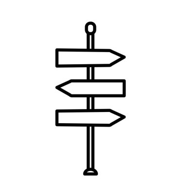 İmza posta çizgisi simgesi yönü vektörü izole edildi