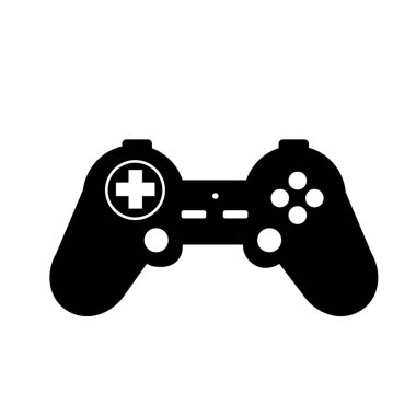 oyun denetleyici satır vektör simgesi beyaz üzerinde izole