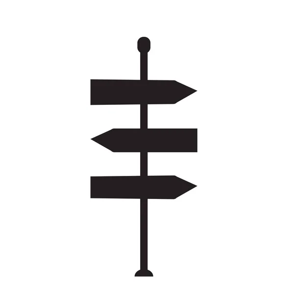 Векторные Дорожные Знаки Знак Signpost Направление Иконка Вектор Изолирован — стоковый вектор