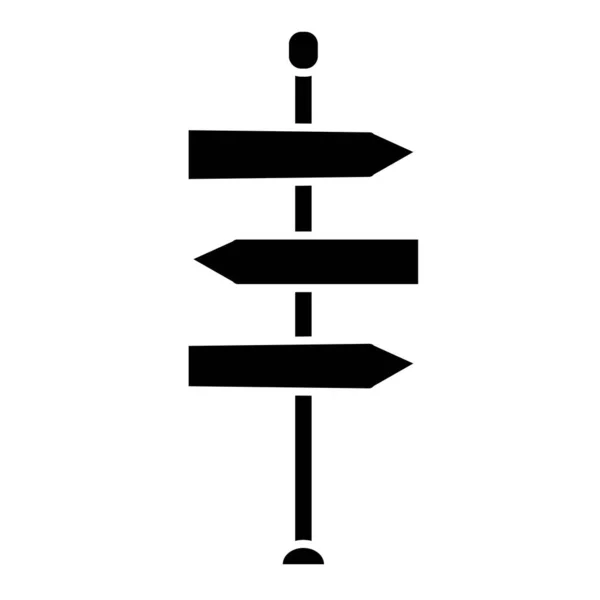 Wegweiser Symbol Richtungssymbol Vektor Isoliert Auf Weiß — Stockvektor