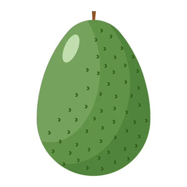 Avocado Organische Fruit Cartoon Stijl Geïsoleerd Witte Achtergrond Vector Illustratie — Stockvector