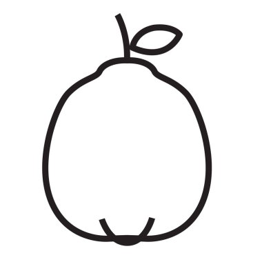 Beyaz arkaplanda izole edilmiş bıldırcın çizgisi ikonu meyvesi 10