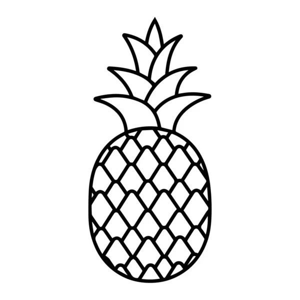 stock vector Pineapple ine icon isolated on a white background Vector