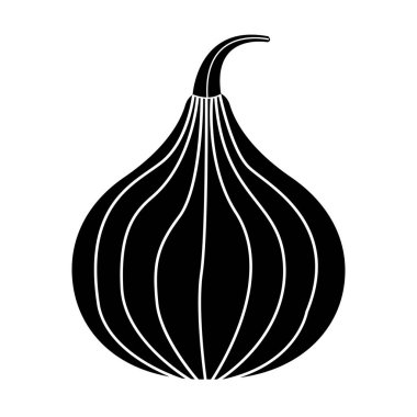 Beyaz arkaplan vektör illüstrasyonunda incir simgesi izole edildi.