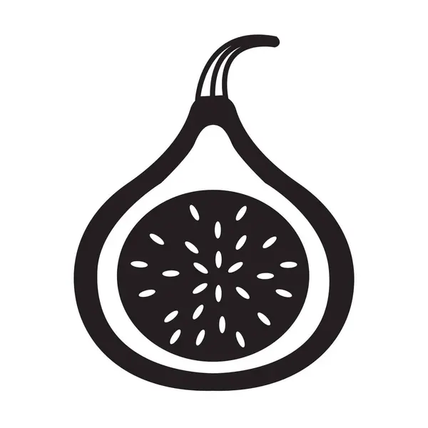 Concepto Línea Ícono Higo Sobre Fruta Fondo Aislada Blanco — Vector de stock