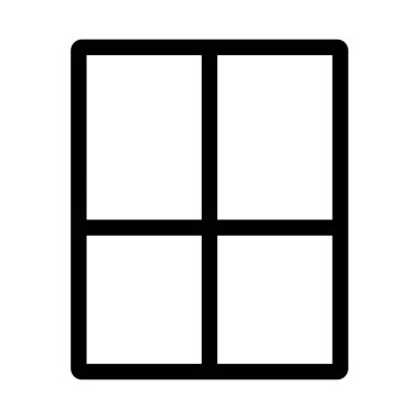 Double door fridge outline icon vector. Double door fridge outline isolated white background. Vector Illustration clipart