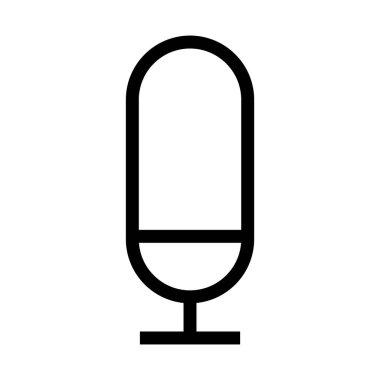 mikrofon Simgesi vektör çizimi beyaz arkaplanda izole edildi