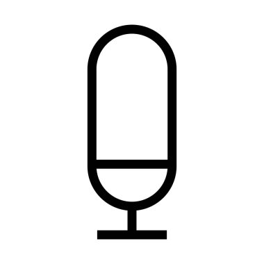 mikrofon Simgesi vektör çizimi beyaz arkaplanda izole edildi