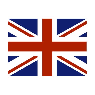 Birleşik Krallık renk bayrağı simgesi izole edilmiş düz vektör illüstrasyonu