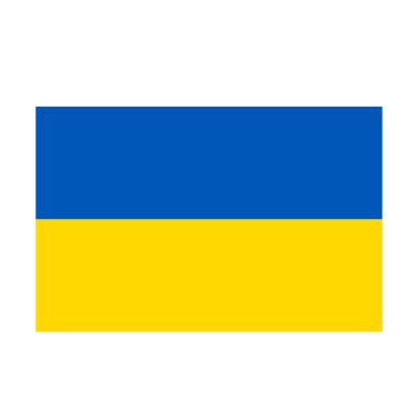 Ukrayna 'nın güzel bayrağı gökyüzünü ve geniş alanları sembolize eden iki yatay mavi ve sarı şerit sergiliyor.