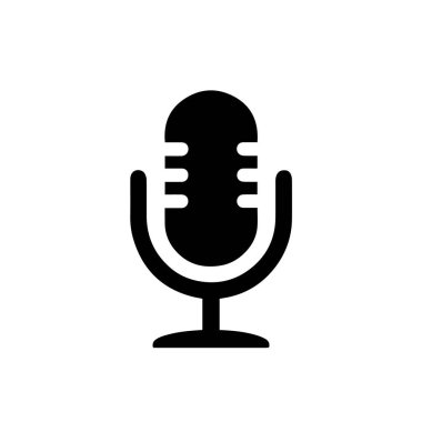 Mikrofon Simgesi mikrofon işareti arka planda izole edildi, mikrofon vektörü