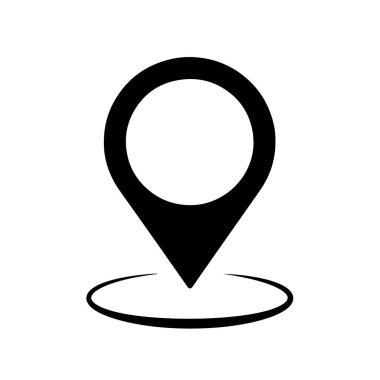 Konum haritası pin simgesi haritası iğne işaretleyicisi şeffaf arkaplan vektörü illüstrasyonunda izole edildi