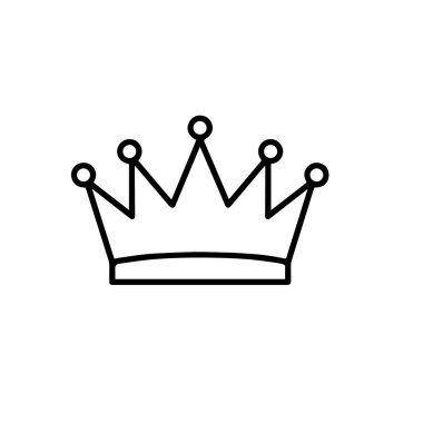 Kraliyet taç sembolü taç izole edilmiş arkaplan vektörü çizimi