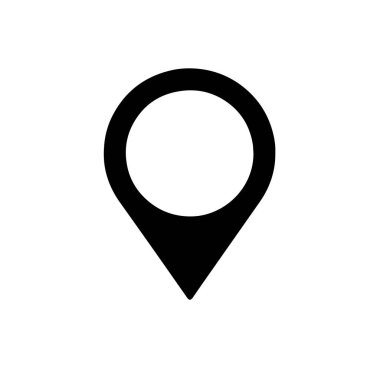 Konum pin simgesi Haritası Pin Simge Vektör düz tasarımı arkaplanda izole