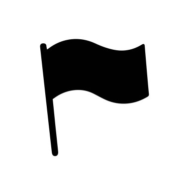 Beyaz Arkaplanda Bayrak Vektör Tasarımı izole edildi