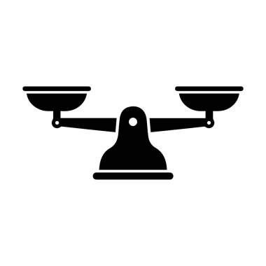 Simge vektörü illüstrasyon yasası ölçeklendirme simgesi adalet işareti ve sembol izole