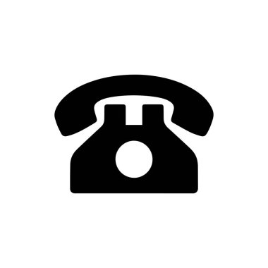 Telefon ikonu Telefon sembolü Beyaz üzerinde izole edilmiş Vektör illüstrasyonuyla iletişime geçin 