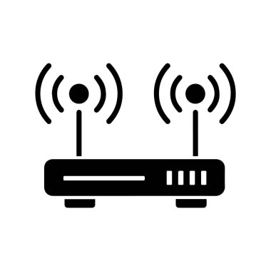 Wi-Fi yönlendirici simgesi Wifi sinyal simgesi vektörü kablosuz internet bağlantı noktası