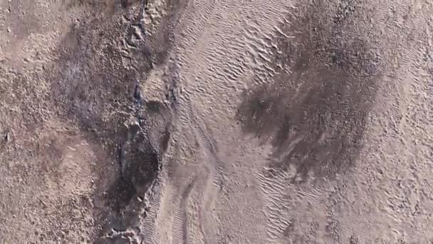 Kumun Üst Görüntüsüne Sahip Videosu Kum Erozyonu Diyarı — Stok video