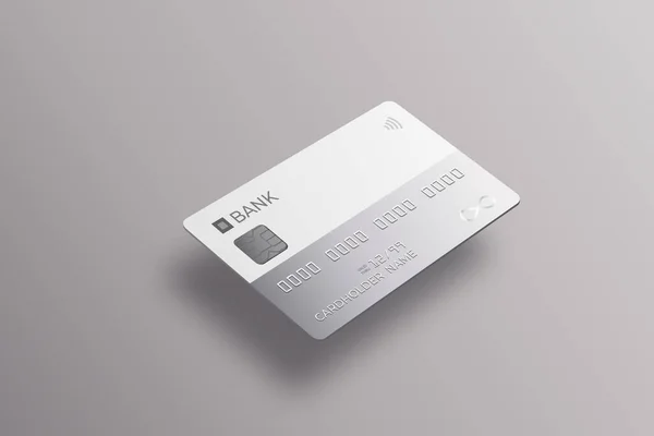 Wit Grijs Winkelen Credit Card Mockup Kredietkaart Voor Financiën Bank Rechtenvrije Stockvectors