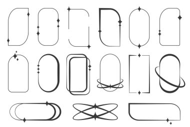 Parlak detaylarla estetik çerçeve koleksiyonu. Minimalist tarzında ışıltılı aksanları olan Y2K 'dan esinlenilmiş çerçeveler