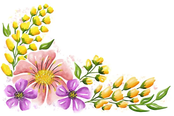 Illustration Flower Composition Watercolor — Stockfoto