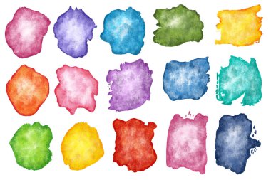illustration of colorful watercolor blobs and splatters