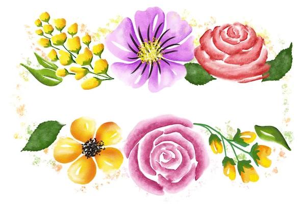 Illustration Flower Composition Watercolor — Stockfoto