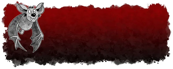 Siyah Kırmızı Afiş Arkaplanlı Çizimi Yarasa Çizimi Boşluk Kopyalama — Stok fotoğraf